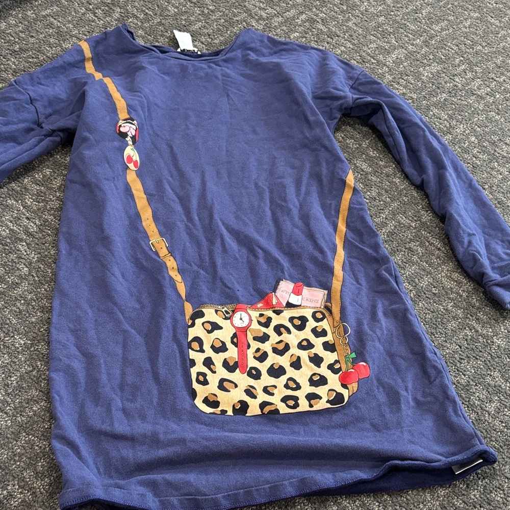 Little Marc Jacobs Navy Long Sleeve Dress